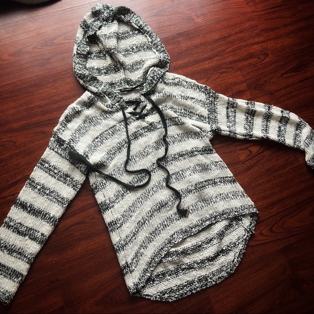 Blue Pepper Striped Hoodie